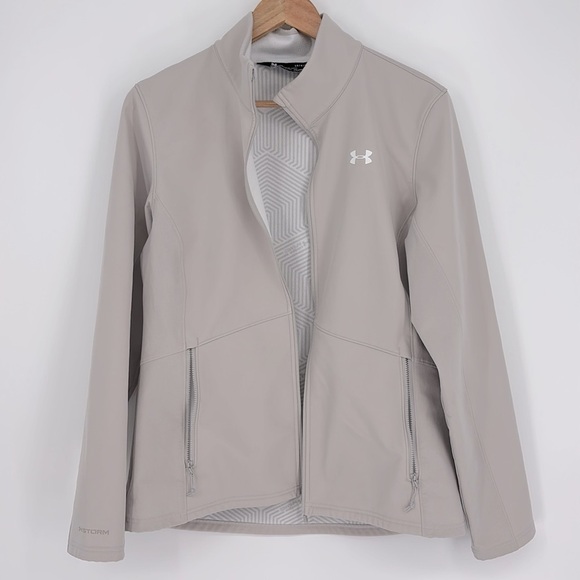 Under Armour Storm Coldgear Infrared Soft Shell Jacket Women’s Size Large Gray - Picture 6 of 12